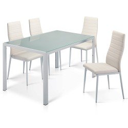 Table MANY Blanc + 6 Chaises
