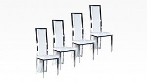 LIVING - Lot de 4 chaises Blanc