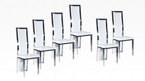 LIVING - Lot de 6 chaises Blanc