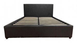 BOX - Lit Coffre Noir 140x190 cm