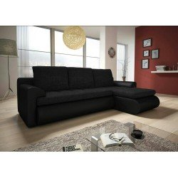 Canapé d'Angle Convertible CLOE Noir